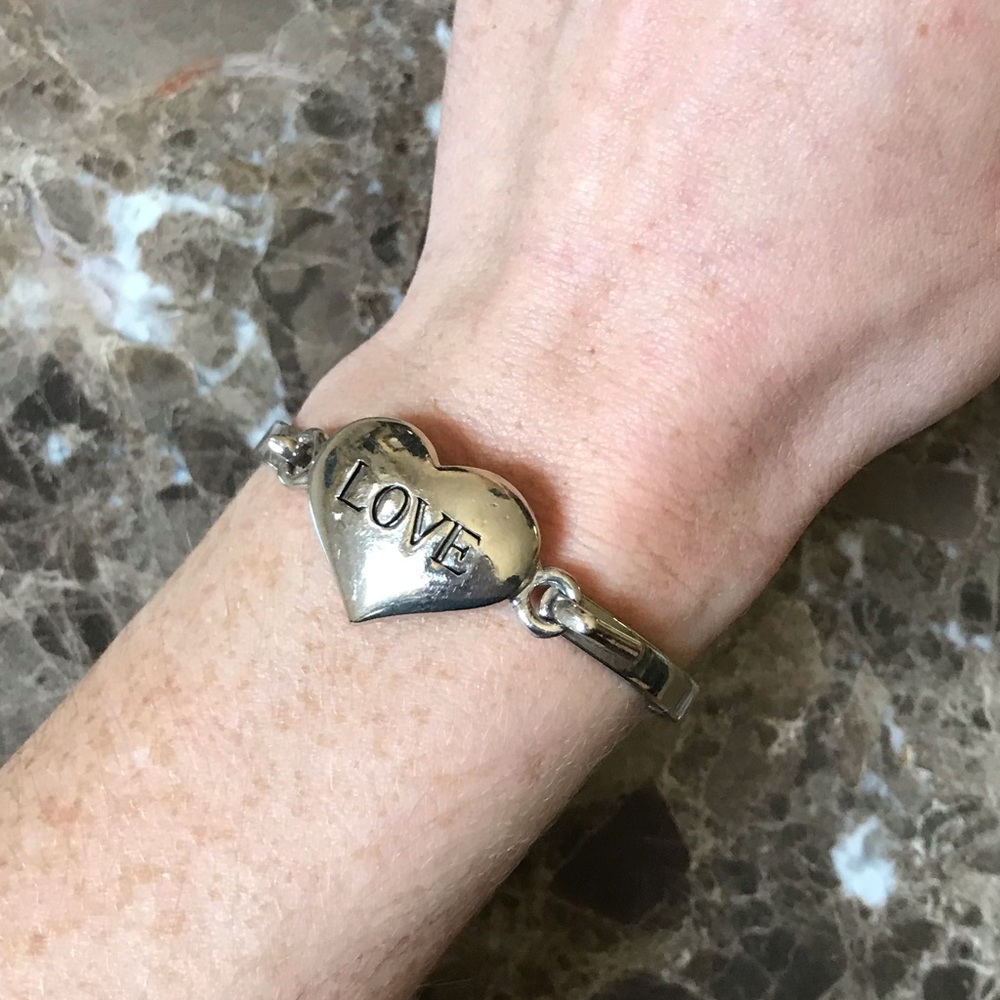 Silver Love Bangle
